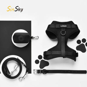 SinSky-Arnés de neopreno para perros, juego de correas de PVC con capa de aire acolchada ajustable, ligero y personalizado - Product Image 1