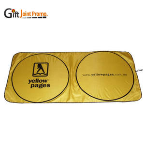 ที่บังแดดรถยนต์แบบพับได้ ป้องกันรังสียูวี สำหรับกระจกหน้ารถยนต์ ทำจากโพลีเอสเตอร์ สีฟ้า พร้อมโลโก้สั่งทำ - Product Image 5