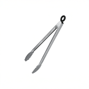 Pinces de barbecue en acier inoxydable, résistantes à la chaleur, avec manche en métal poli, pour la cuisson en extérieur, outils de retournement pour barbecue - Product Image 3