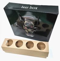 Boîte à bière en carton ondulé kraft recyclable, écologique, résistante, de marque LEBO, fabriquée au Shandong, avec compartiments