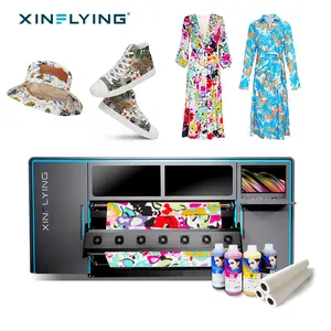 Xinflying 1.9M Wide Format Sublim Printer High-Speed Sublimation DTF with 8 Epson I3200 Printheads Cloth Automatic Grade New