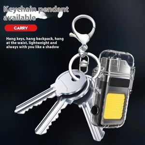 Lampe de poche portative multifonctionnelle Porte-clés Briquet à fil électrique avec lumière forte pour le travail et le camping - Product Image 3