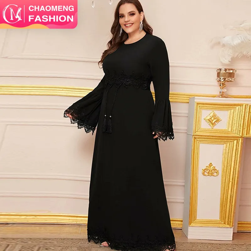 16001 # Abaya verano nuevo estilo mujeres bordado Simple Jilbab para mujeres musulmanas