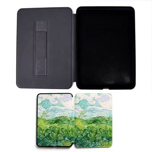 Étui magnétique détachable et étanche pour Kindle Paperwhite avec dos transparent, design artistique minimaliste pour la lecture au lit - Product Image 2