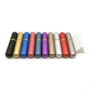 Wholesale Metal Aluminum Blank Nasal Inhalers Stick For Essential Oil Aromatherapy Inhaler Nasal Inhaler Tube With Cotton Wicks