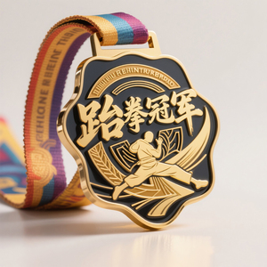 Medalla Personalizada de Metal con Diseño 3D en Esmalte para Taekwondo, Fiesta, Carnaval Europeo - Product Image 3