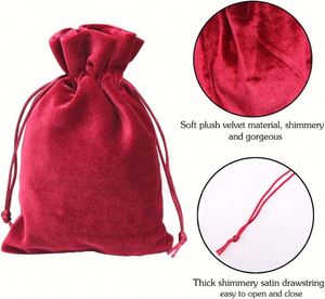 Hot Selling Cosmetics Perfume Festival <b>Wedding</b> <b>Gift</b> Packaging Draw Rope Various Colors Jewelry Velvet <b>Bag</b> - Product Image 4