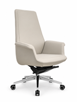 Chaise de bureau en cuir véritable à dossier moyen avec mousse moulée, chaise de direction de luxe ergonomique pivotante pour ordinateur de bureau
