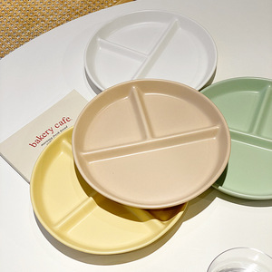 Plato dividido de cerámica de estilo japonés <span class=keywords><strong>para</strong></span> niños, plato de desayuno creativo <span class=keywords><strong>para</strong></span> el hogar, ayuda a reducir la grasa y perder peso - Product Image 2