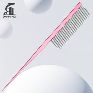 مشط ذيل مدبب للحيوانات الأليفة، مشط تصفيف، مشبك شعر مالزيز، مشط تصفيف شعر يورك شازار، مشط تمشيط وعقد الشعر، مشط تجميل للوجه باللون الوردي - Product Image 1