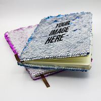 Carnet à paillettes réversibles vierges pour sublimation A5, journal magique à couleurs changeantes pour étudiants, thème sirène, pour impression photo DIY, cadeau