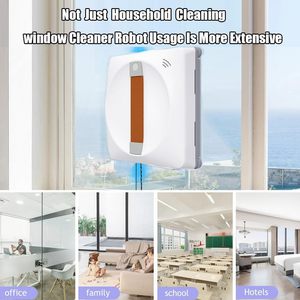 Robot nettoyeur de vitres noir conforme CE ROHS, double pulvérisation, forte puissance d'aspiration 2800 Pa, usage domestique, compatible US - Product Image 4