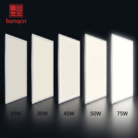 Panel de Luz LED Moderno de 2x4, 2x2, 1x4 pies, CCT Seleccionable de 3000K-6500K, 20W-75W, Regulable, Empotrable en Techo, Alto CRI 82, IP65