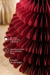 Arbre <span class=keywords><strong>de</strong></span> <span class=keywords><strong>Noël</strong></span> pliable en papier nid d'abeille <span class=keywords><strong>rouge</strong></span>, <span class=keywords><strong>vert</strong></span> <span class=keywords><strong>et</strong></span> <span class=keywords><strong>blanc</strong></span>, centre <span class=keywords><strong>de</strong></span> <span class=keywords><strong>table</strong></span> en spirale ondulée à plusieurs niveaux, décoration <span class=keywords><strong>de</strong></span> <span class=keywords><strong>Noël</strong></span> en gros - Product Image 5