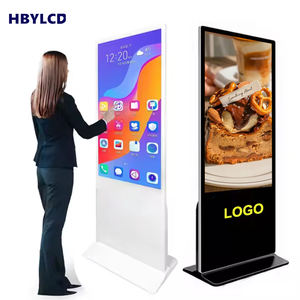 Écran d'affichage numérique Android OEM ODM 32-85 pouces, kiosque interactif LCD sur pied pour regarder le <span class=keywords><strong>football</strong></span> et les métros - Product Image 1