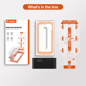 Magic Box Kính Cường Lực 9H Cho iPhone 12 13 Pro Max Bộ Dụng Cụ Lắp Đặt Bảo Vệ Màn Hình Dễ Dàng Với Ứng Dụng Dễ Dàng