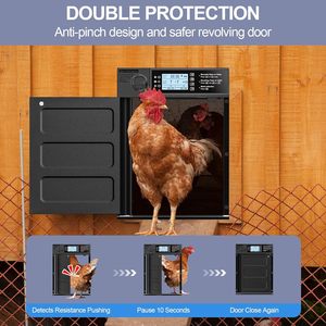 <span class=keywords><strong>Porte</strong></span> automatique de poulailler avec caméra, nouvelle, étanche IP65, à énergie solaire, avec minuterie, contrôle par application pour les fermes et les industries de vente au détail - Product Image 4