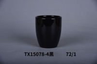 Pot de fleurs en céramique de style européen nordique pour jardin domestique, finition émaillée, trou de drainage, écologique, durable, emballé en carton