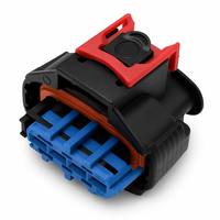 Carcasa de Conector para Inyector de Combustible Automotriz, Serie 1928, 4 Pines, Negro, PA66/PBT, Enchufe Recto Sellado a Prueba de Agua, Fabricación OEM