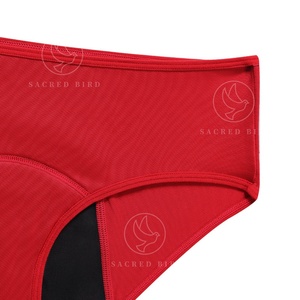 Mutande Mestruali da Donna a Tre Strati Traspiranti in Cotone con Fondo Ondulato Allungato Anti-Perdite Laterali - Product Image 5