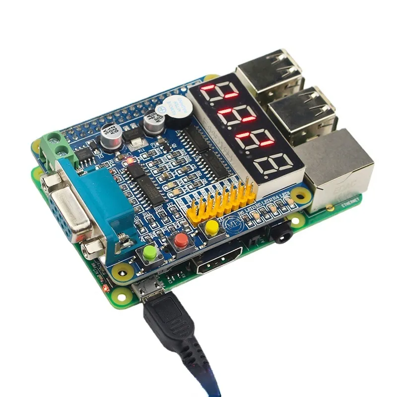 रास्पबेरी गड़बड़ी GPIO-232 विस्तार बोर्ड एलईडी मत्स्यस्री ट्यूब 485 232 UART चाबियाँ बहुक्रिया GPIO विस्तार बोर्ड रास्पबेरी गड़बड़ी के लिए 4 3B +