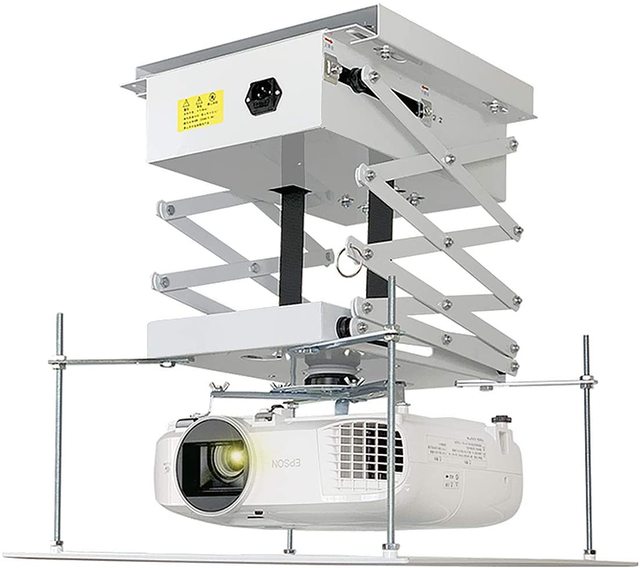 Motorized Projector Drop Lift Mechanism Projector Ceiling Equipment With Remote Control Scissor Type