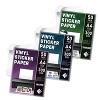 Diskon besar lembar Fanyi kustom Fba Matte Pp vinil tahan air untuk Printer Inkjet 8X11 transparan A4 kertas stiker Glossy