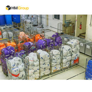 Cage à linge en acier galvanisé pliable et durable de 500 kg de capacité, 4 côtés, pour le stockage et le transport - Product Image 1