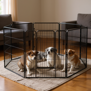 Corral para Mascotas Resistente de 40 Pulgadas con 8 Paneles Metálicos, Recinto para Perros - Product Image 2