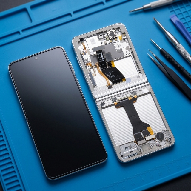 Good Quality for Galaxy Z Flip5 SM-F731 Original LCD Screen Digitizer Full Assembly with Frame Touch Display Replacement Part