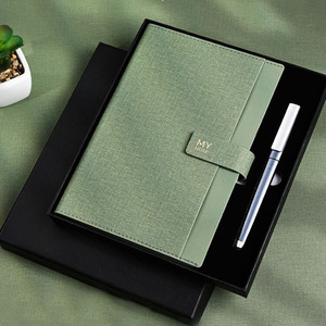 ชุดของขวัญ A6สมุดแพลนเนอร์สมุดโน้ตหนัง PU แบบปกแข็ง B5 A5พร้อมกล่องและปากกา - Product Image 5