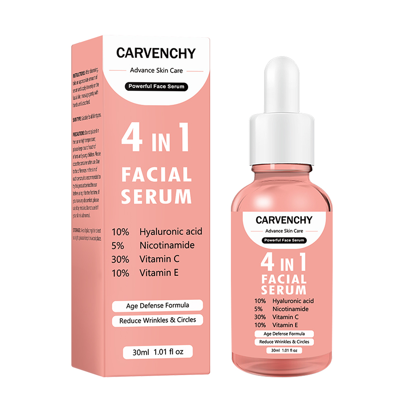 Skincare Wholesale Organic Vegan Skincare 4 in 1 Serum Vitamin C Serum Nicotinamide Hyaluronic Acid Serum