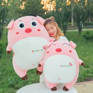 8 인치 돼지 장난감 졸린 헝겊 인형 귀여운 만화 돼지 장난감 봉제 장난감 잠자는 베개 클로 기계 8 인치 도매