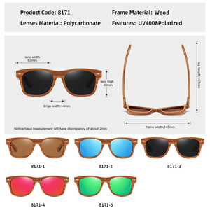 Offres Spéciales d'usine Lentilles TAC polarisées UV400 carrées Lentes De <span class=keywords><strong>Sol</strong></span> en bois Design à la mode Toutes les montures Lunettes de soleil en bambou écologique - Product Image 3