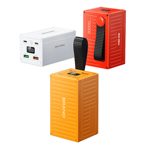Batterie externe portable noire 20W GaN <span class=keywords><strong>Tech</strong></span> à charge solaire, grande capacité 20000 mAh, 387g, pour l'extérieur - Product Image 4