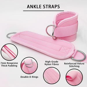 Bán Buôn Chất Lượng Cao Tùy Chỉnh Kickback Mắt Cá Chân Dây Đeo Tập Thể Dục Chân Hỗ Trợ Mắt Cá Chân Dây Đeo Cho Cáp Máy - Product Image 2