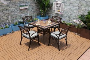 Sets de Table et chaise de Patio en aluminium moulé, mobilier en métal - Product Image 3