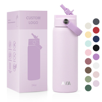 Bouteille d'eau isotherme 24oz en acier inoxydable 304, grande capacité, à double paroi, avec couvercle hermétique, idéale pour le sport et les activités de plein air – Nouveauté très prisée