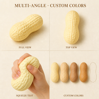 Jouet Squishy Cacahuète pour le Bureau Anti-Stress en PU à Remontée Lente, Simulation à Presser, Cadeau Créatif, Vente en Gros