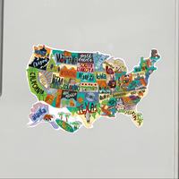 Calcomanías de Papel con Mapa de EE. UU. para Autocaravanas de Alta Calidad, Recuerdos de Viaje, Rastrea tus Viajes, Impresión UV, Resistente al Agua, Ecológico