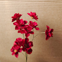 Handgefertigtes Kleines Silbernes Glockenblumen-Arrangement Getrocknete Oster-Heim- und Hochzeitsdekoration mit Stiel für Festliche Dekorationen