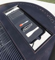 Meubles de jardin modernes, tables et chaises de salle à manger en aluminium coulé pour barbecue, finition thermolaquée, pour hôtel, villa, cour, parc