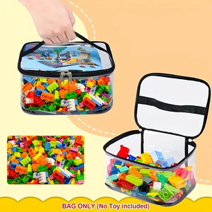 6-Pack <strong>Lego</strong> Building Blocks Storage Barrel Parts Classification Small Particle Wooden Toy Storage Box Handbag <strong>Bag</strong> - Product Image 3