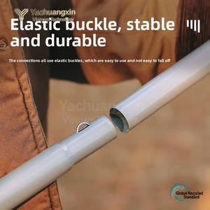 Outdoor 25mm <b>canopy</b> pole, two 2.4m 2.1m 4-cection iron camping accessories, <b>tent</b> support pole - Product Image 3