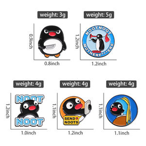 Lindo Pingu esmalte Pin Metal broche solapa insignia joyería mochila accesorios al por mayor - Product Image 6