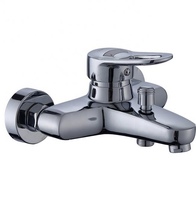 Robinet de Douche Mural Monocommande en Céramique pour Eau Froide et Chaude, Chromé Poli, de Bonne Qualité, pour Salle de Bain et Hôtel