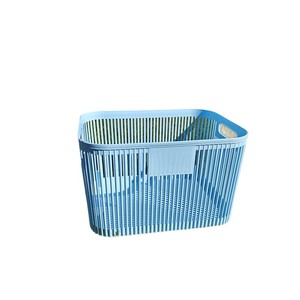 <b>Rectangular</b> Storage <b>Basket</b> Large Hollow Plastic With Handle For Home Office Household Use - Product Image 5