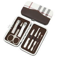 Kit de manucure 7-en-1 avec coupe-ongles, boîte de rangement, pour usage domestique, kit de beauté et de soin des ongles, pour bébés, avec impression de logo personnalisé, cadeau, coupe-ongles