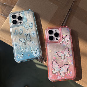 Fantastique 3 En 1 Funda Mignon papillon Brillant Diamant Antichoc Téléphone Cas pour HONR 400 5G - Product Image 2