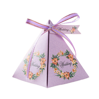 Hochzeits dekoration Dreieckige Pyramide Hochzeits bevorzugungen Geschenk boxen Candy Box für Gäste